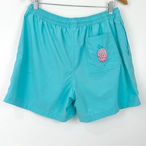 Chubbies Men’s XL Aqua Pineapple 5" Inseam Bathing Suit Swimming Shorts